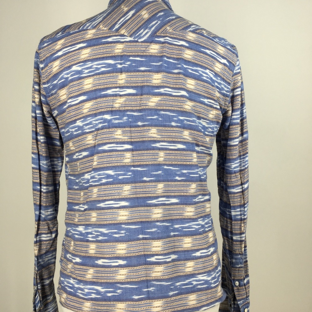 Salt Valley Western Mens Shirt Size M Blue